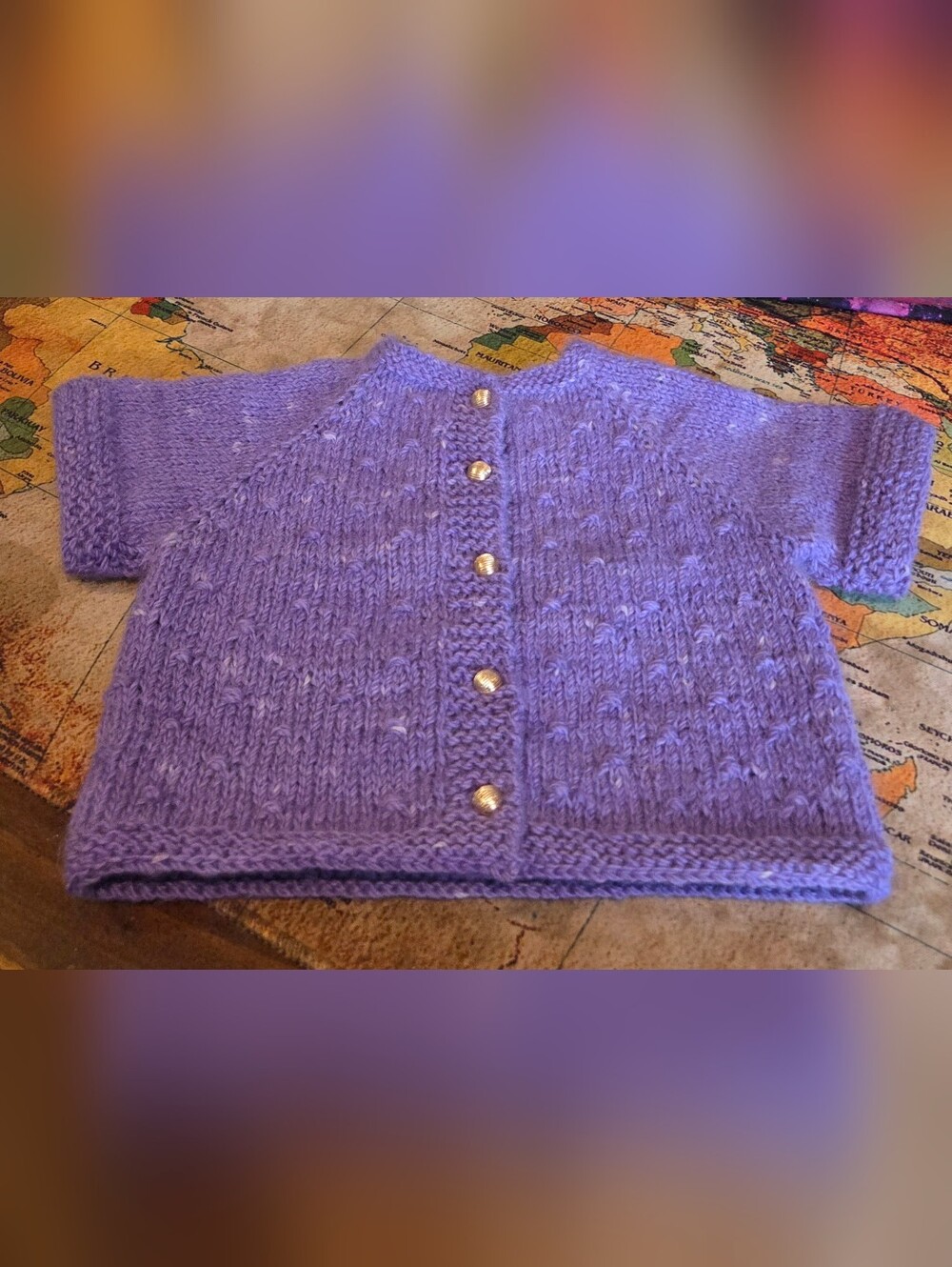 Alpaca Handmade Baby Sweater. Newborn.